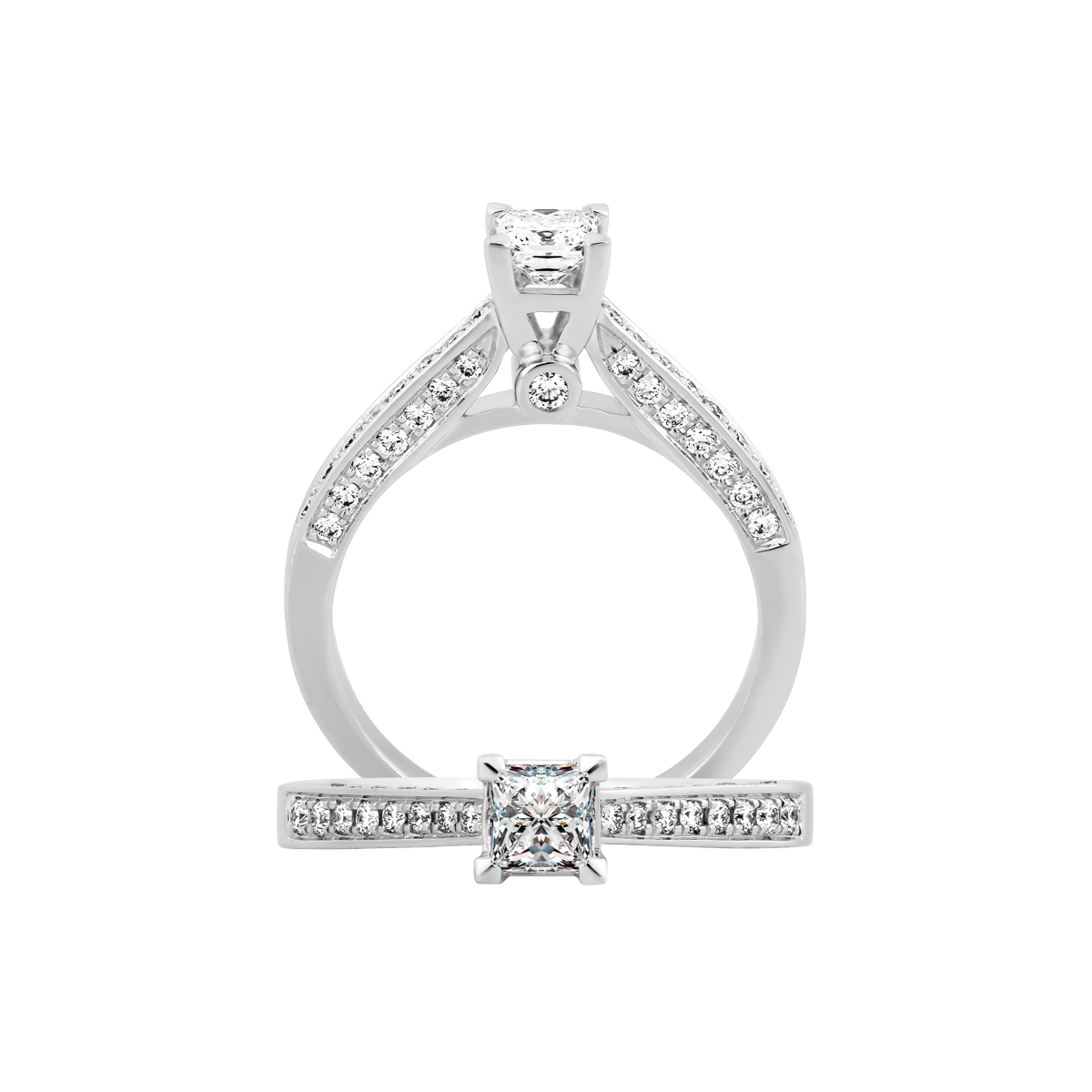 Nhẫn nữ kim cương viên vàng 14K Jamila PR 2C