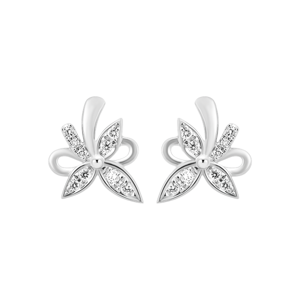 Hoa tai kim cương viên vàng 14K Commendron TD