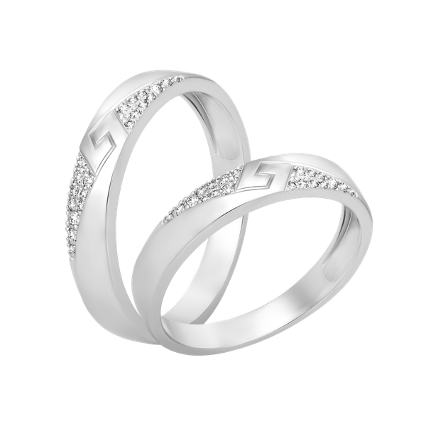 Nhẫn cưới nữ kim cương viên vàng 14K Cogently F