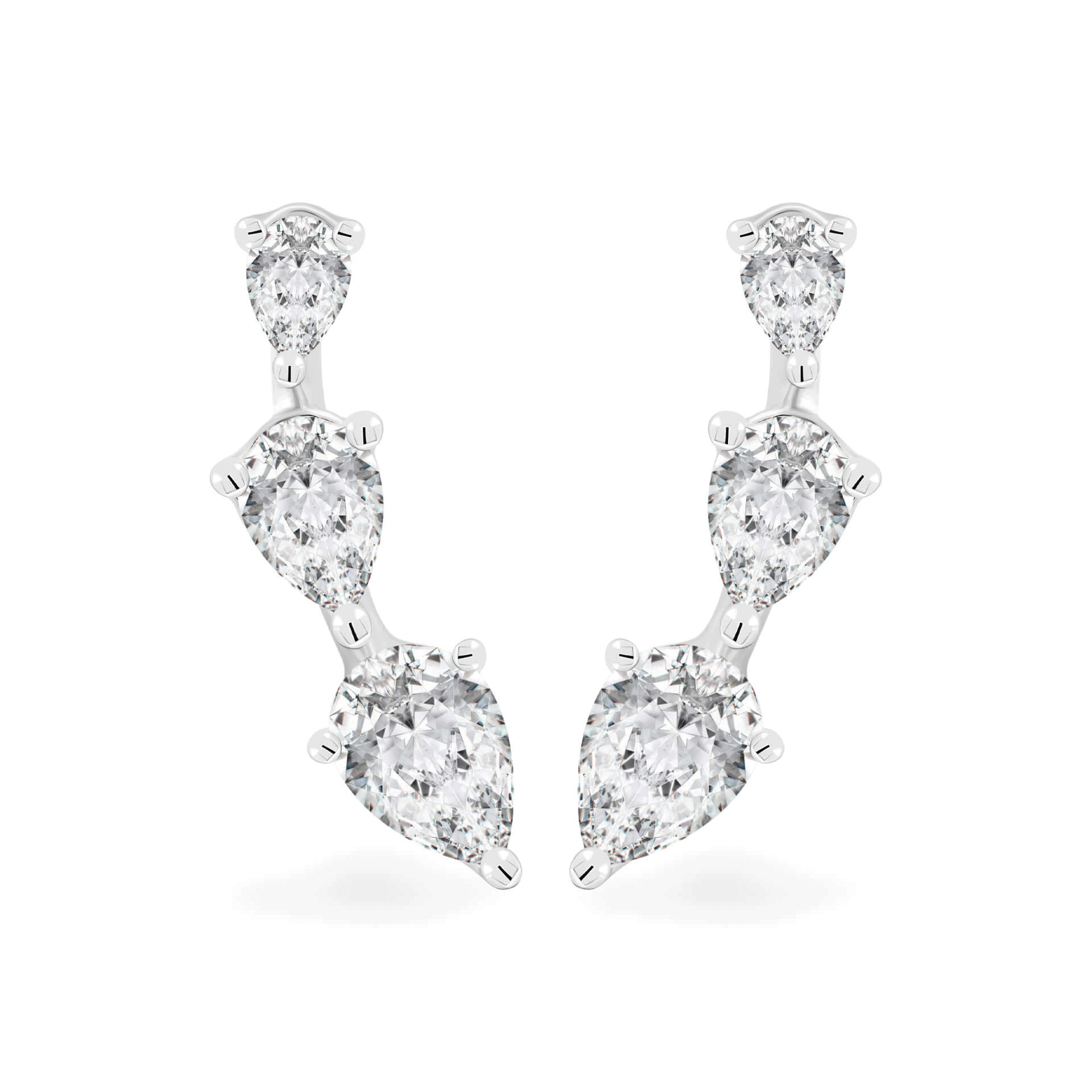 Hoa tai kim cương viên vàng 14K Jena A125 TD