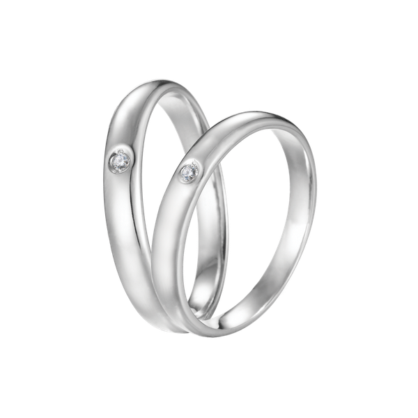 Nhẫn cưới nữ kim cương viên vàng 14K Proposal F