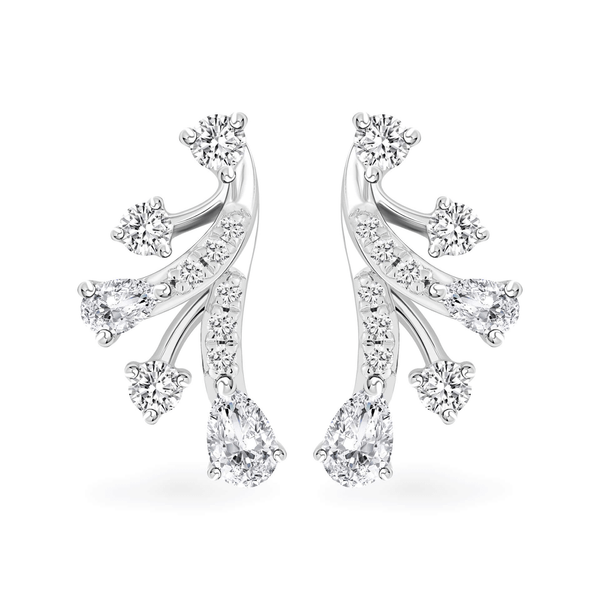 Hoa tai kim cương viên vàng 18K Jena A391 TD