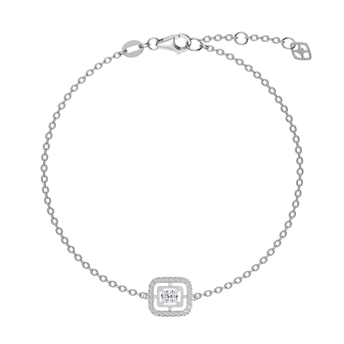 Dây tay đính đá CZ vàng 18K Lucia