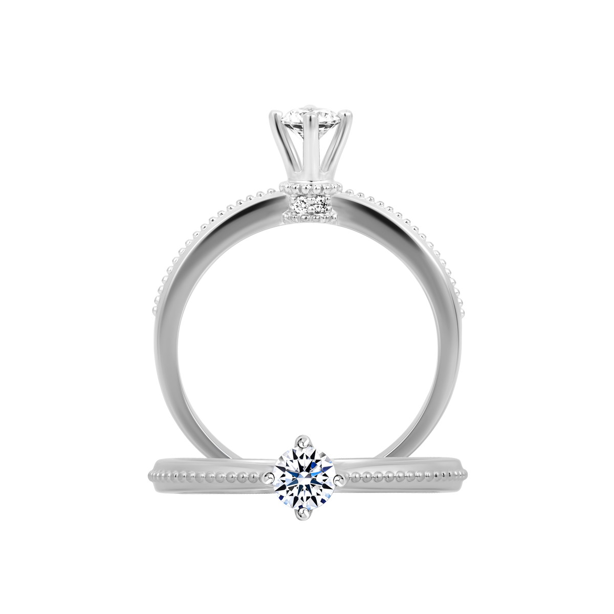 Nhẫn nữ kim cương 8 Hearts & Arrows vàng 14K Dagan N H&A 2C GVRG0266328