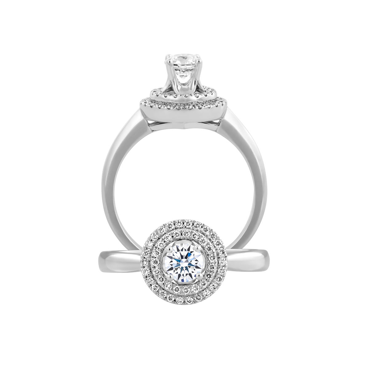 Nhẫn nữ kim cương tấm vàng 14K Stable N 5C