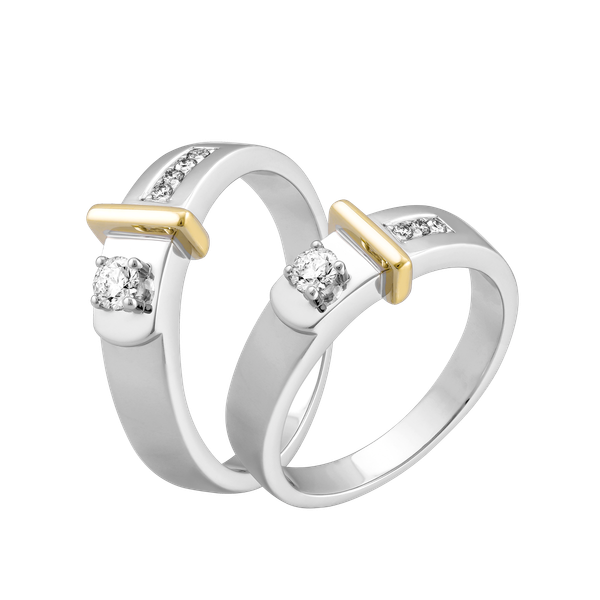 Nhẫn cưới nam kim cương vàng 14K Priceless love N10p M