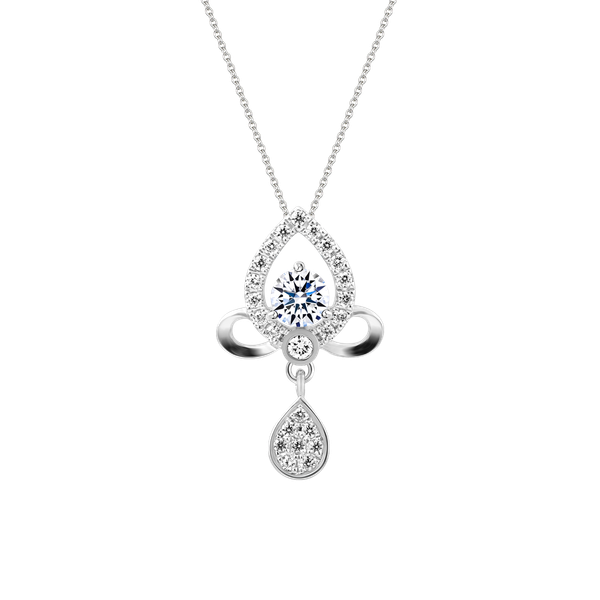 Mặt đính đá CZ vàng 10K Shining drop 3C