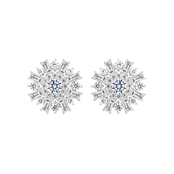 Hoa tai đính đá CZ vàng 10K Blazzing 2C