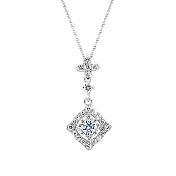 Mặt kim cương 8 Hearts & Arrows vàng 14K Primrose N H&A 2C