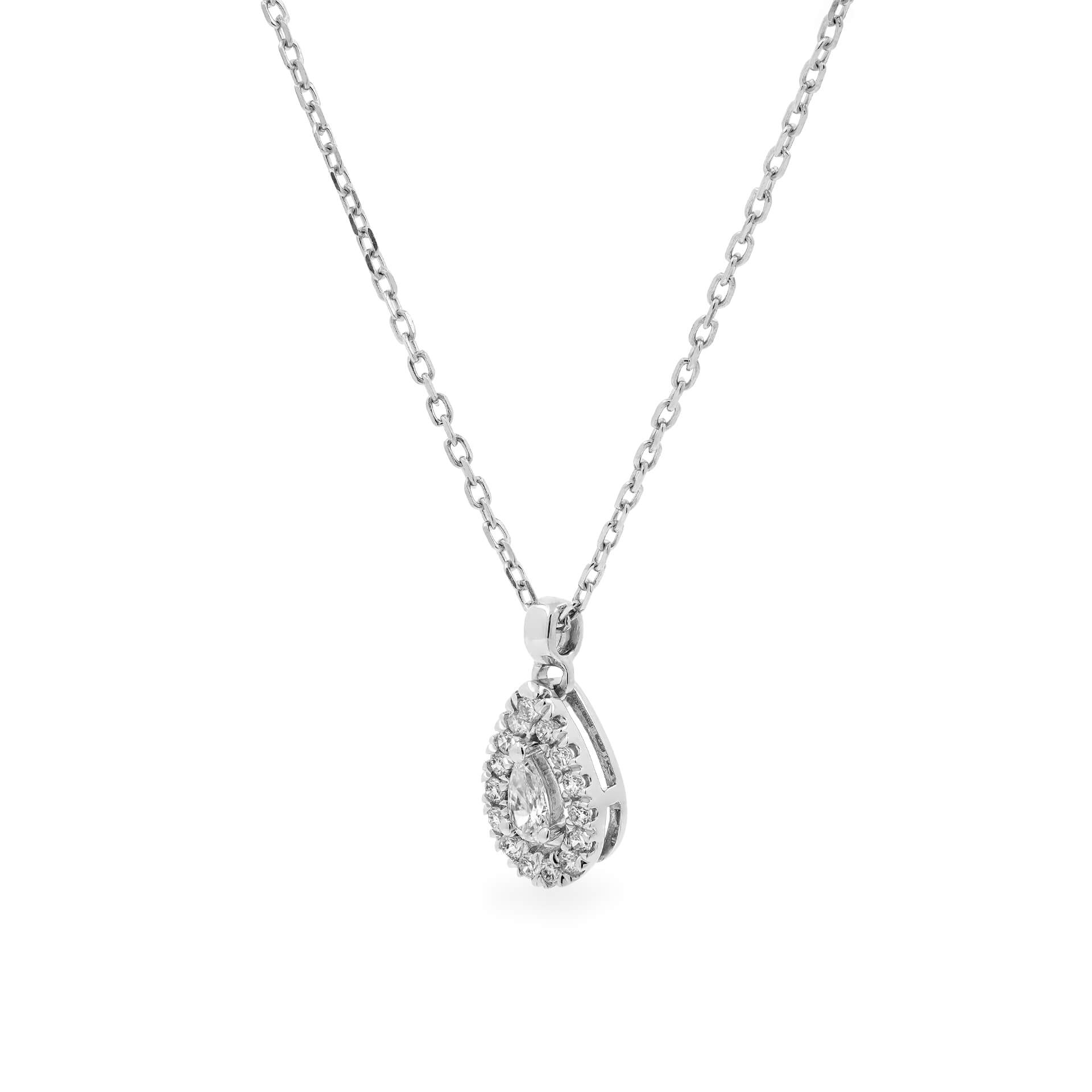 Dây liền mặt kim cương viên vàng 14K Jena A246 TD