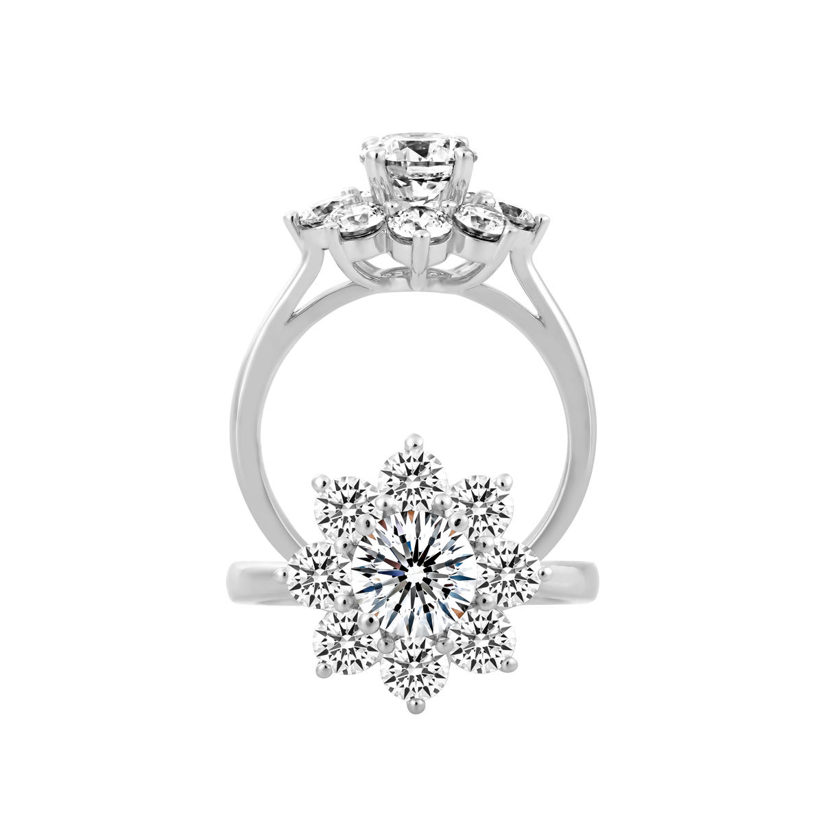 Nhẫn nữ đính đá CZ vàng 14K Baigum N 1CT