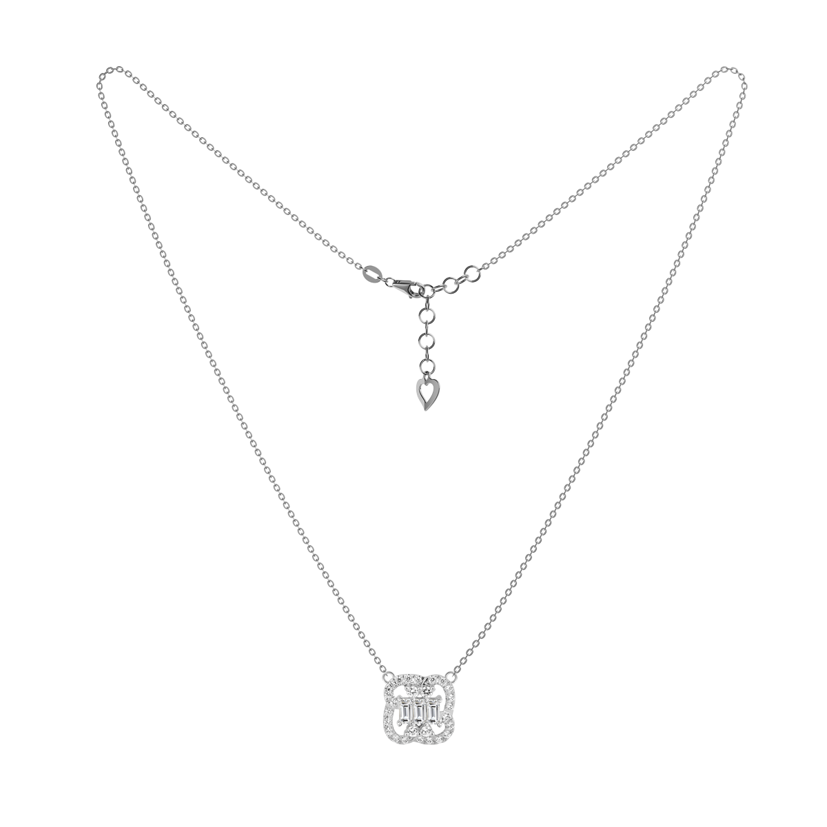 Dây liền mặt đính đá CZ vàng 18K Happinest