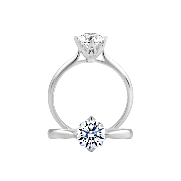 Ổ nhẫn nữ đính đá CZ vàng 14K Lurite 1CT