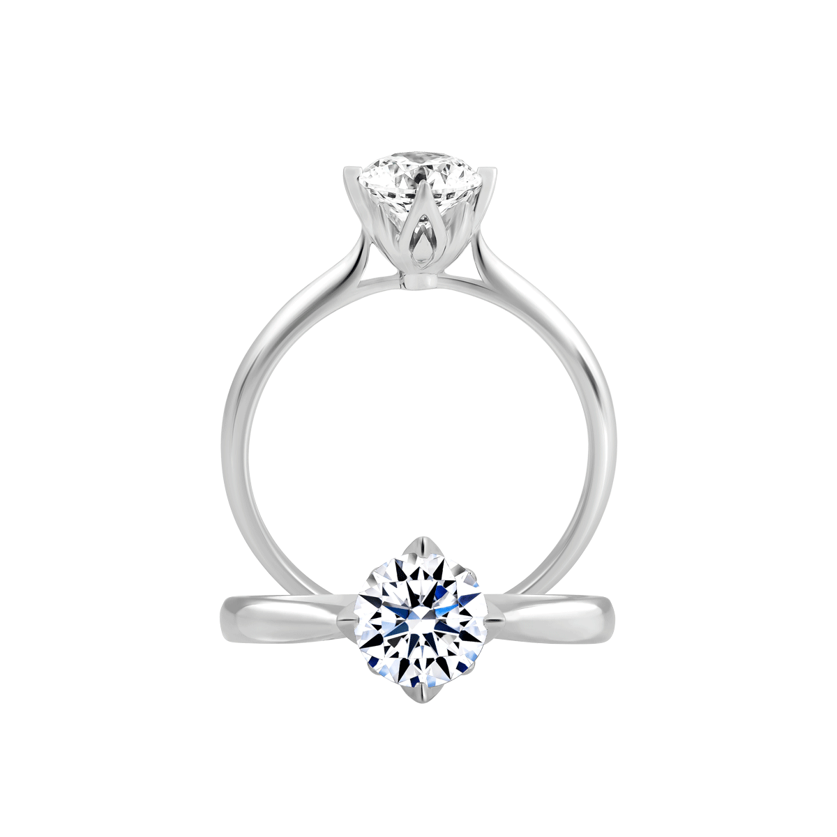 Ổ nhẫn nữ đính đá CZ vàng 14K Lurite 1CT