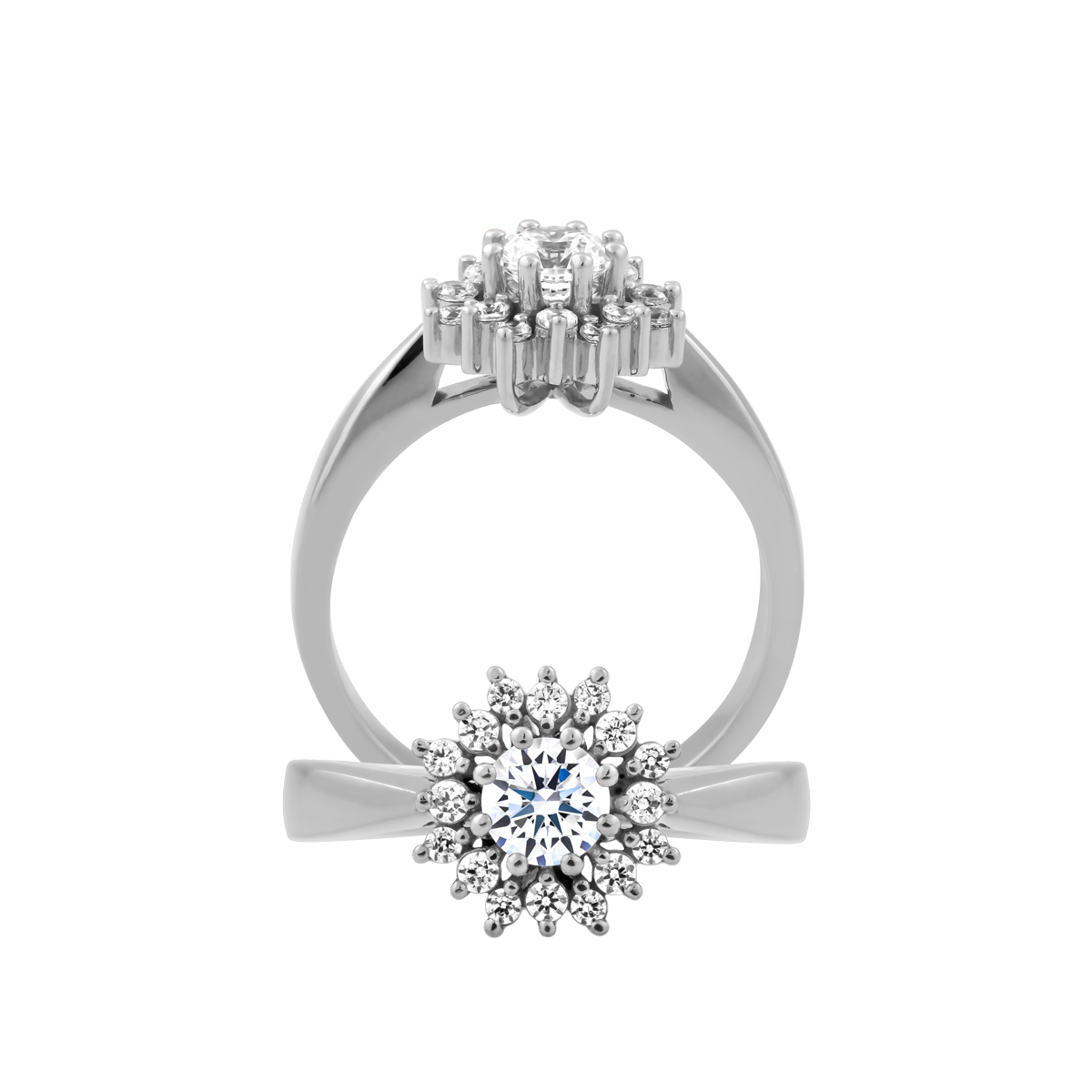 Nhẫn nữ đính đá CZ vàng 14K Elissa N 3C GVRG0194442