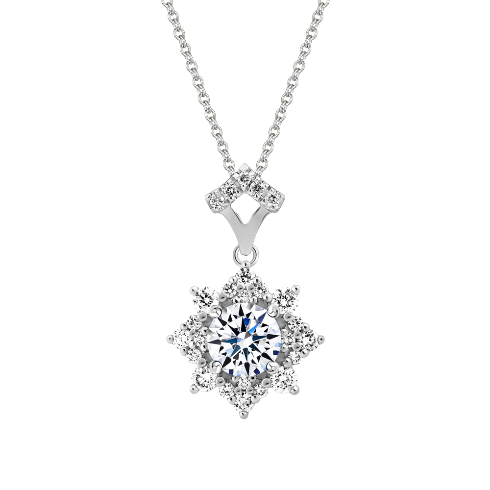 Mặt đính đá CZ vàng 14K Brilliance 2C