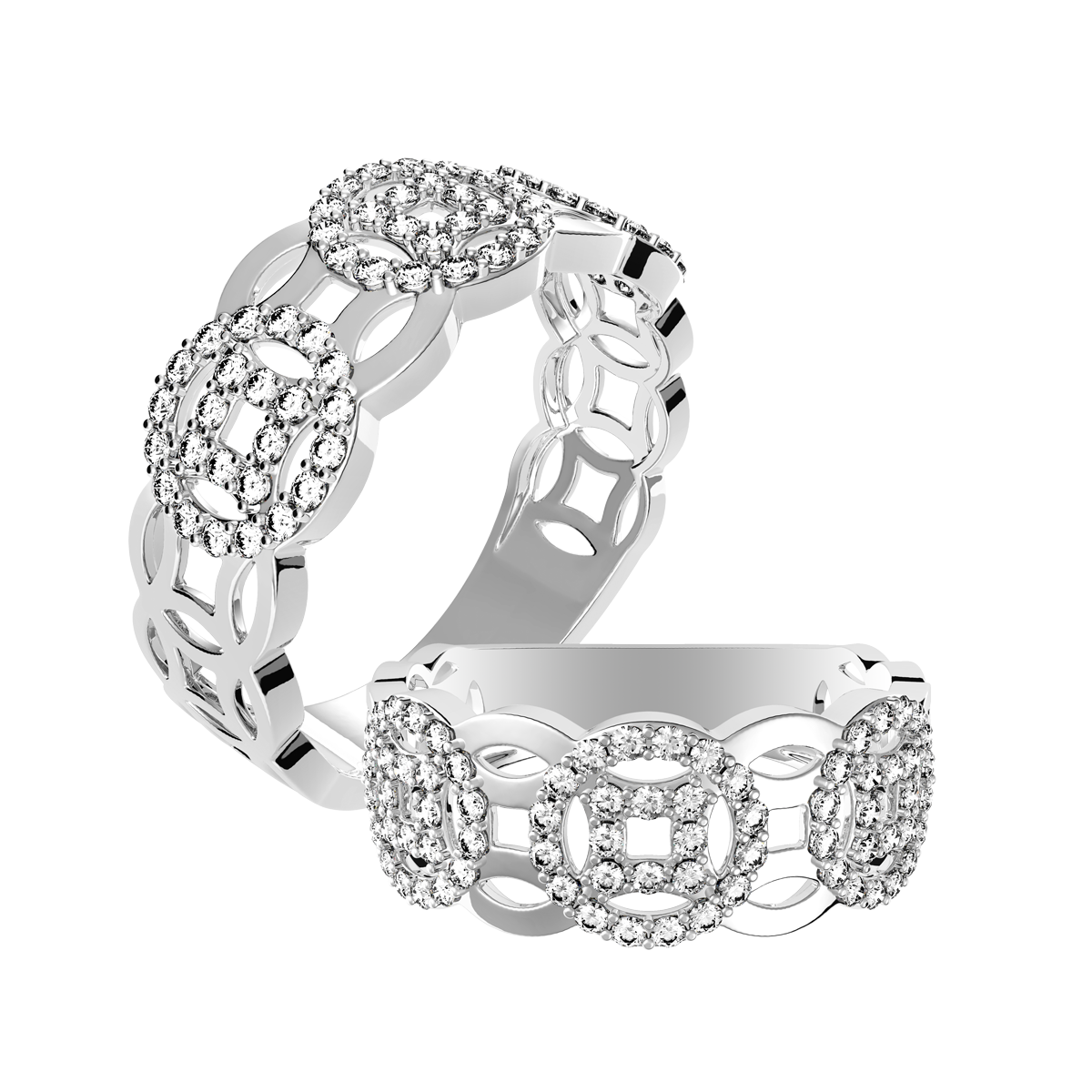 Nhẫn nữ đính đá CZ vàng 10K Rhino WS