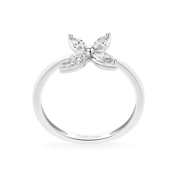 Nhẫn nữ kim cương viên vàng 14K Jena A180 TD