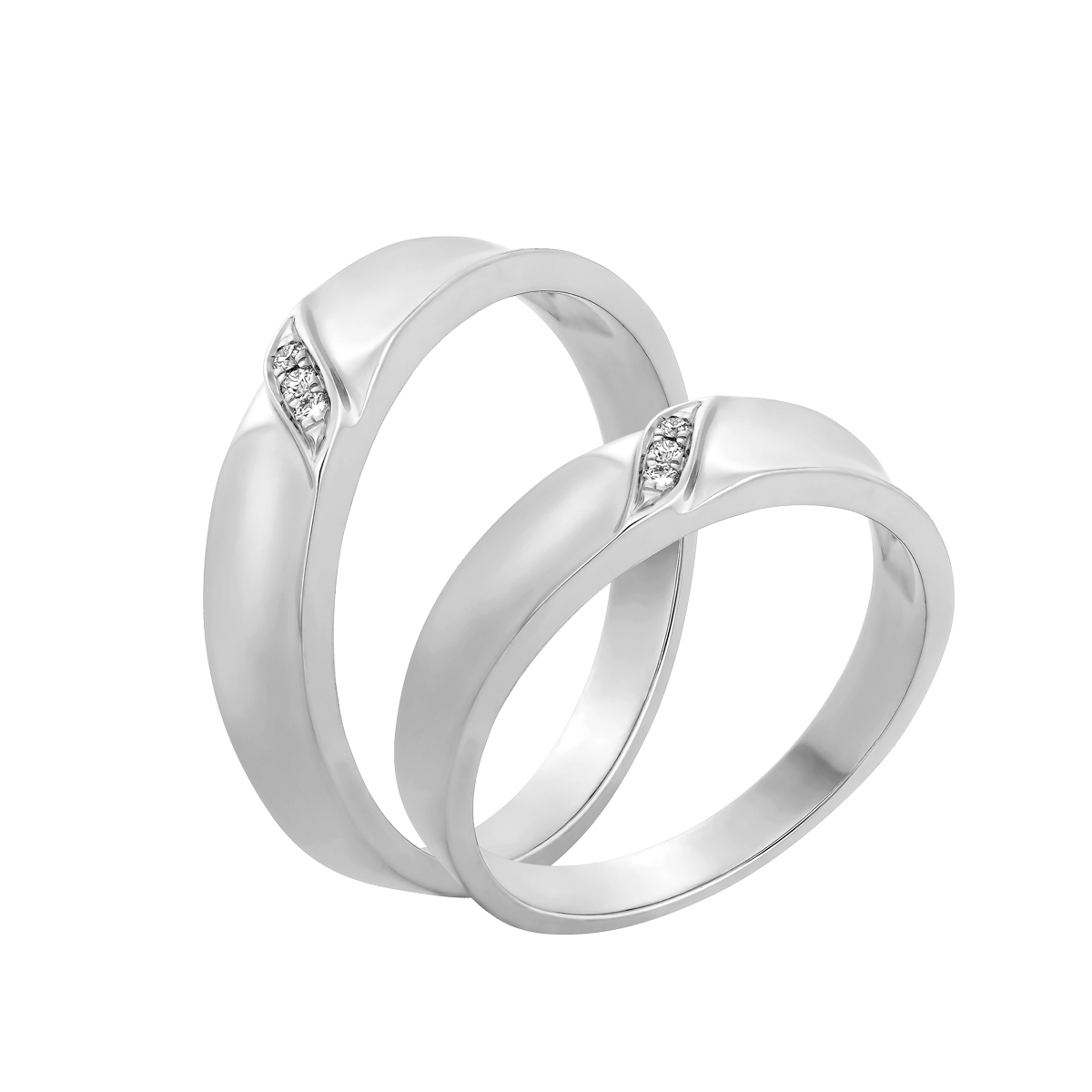 Nhẫn cưới nam kim cương viên vàng 14K Celina M