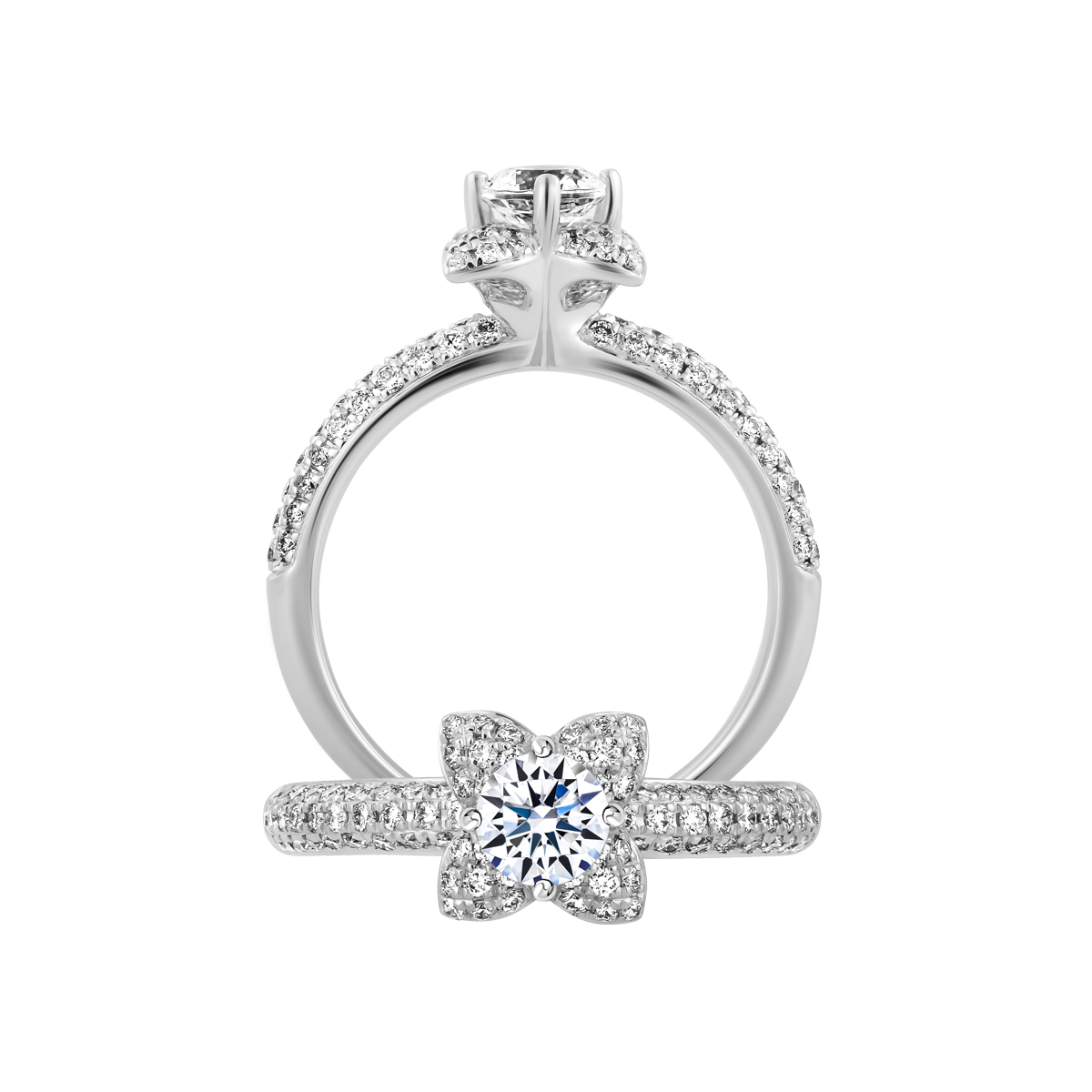 Nhẫn nữ kim cương tấm vàng 14K Ratline 5C