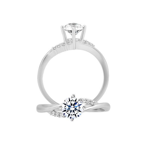 Nhẫn nữ đính đá CZ vàng 14K Richishing 5C