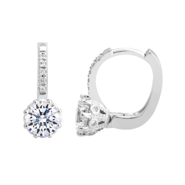 Hoa tai đính đá CZ vàng 14K Cheerful N 3C
