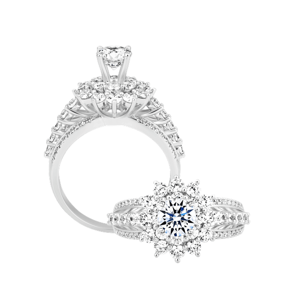 Nhẫn nữ đính đá CZ vàng 14K Fortitude 5C