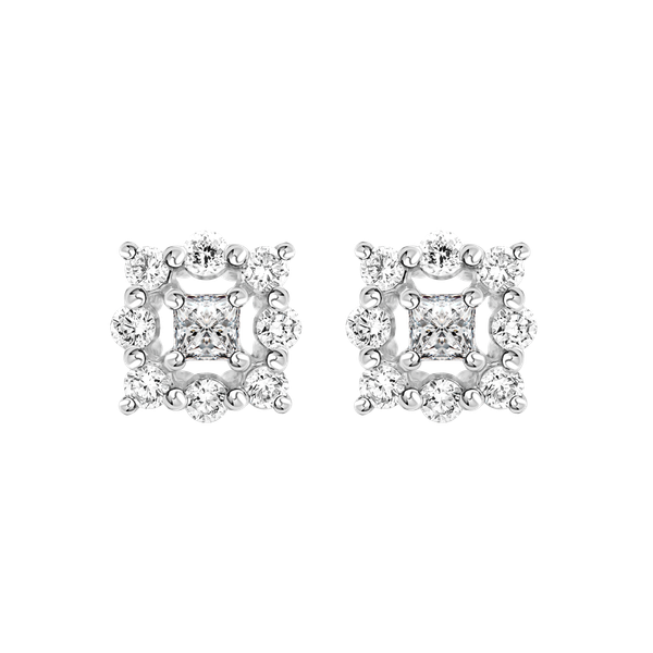 Hoa tai kim cương viên vàng 14K Jena A155 TD