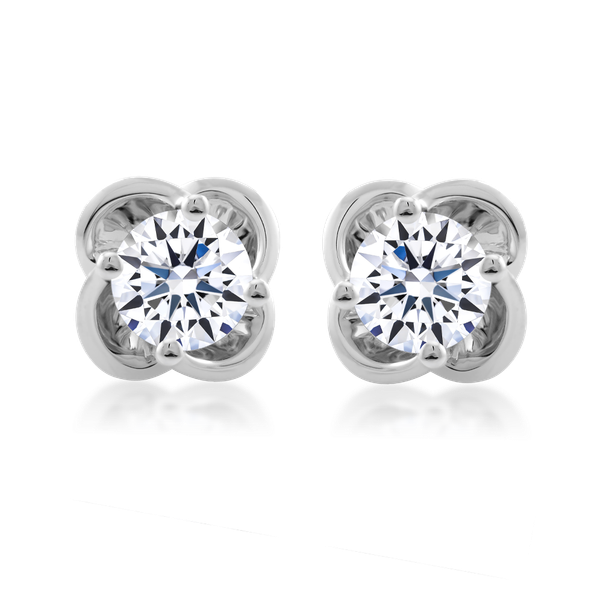 Ổ Bông đính đá CZ vàng 14K Allora 3C