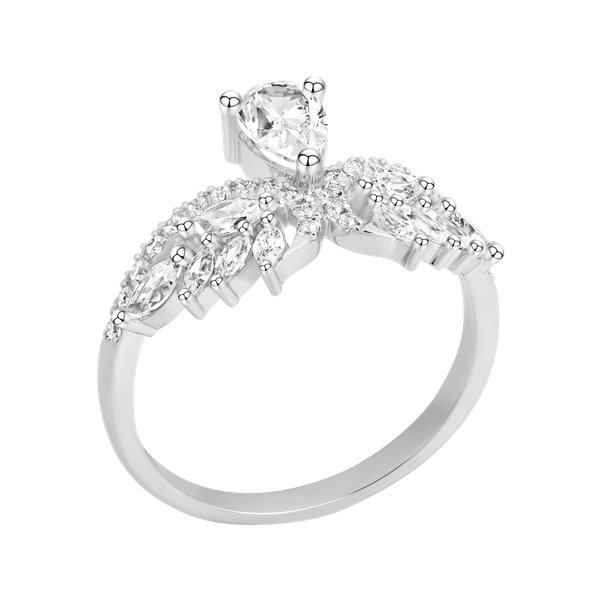 Nhẫn nữ đính đá CZ vàng 18K Swanies