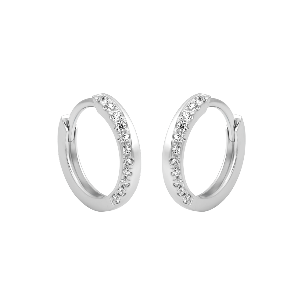 Hoa tai đính đá CZ vàng 18K Haloa N