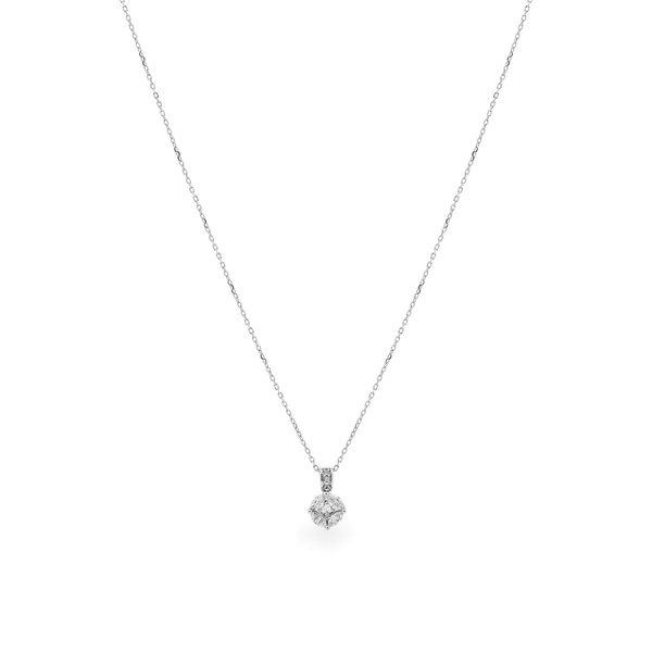 Dây liền mặt kim cương viên vàng 14K Jena A248 TD