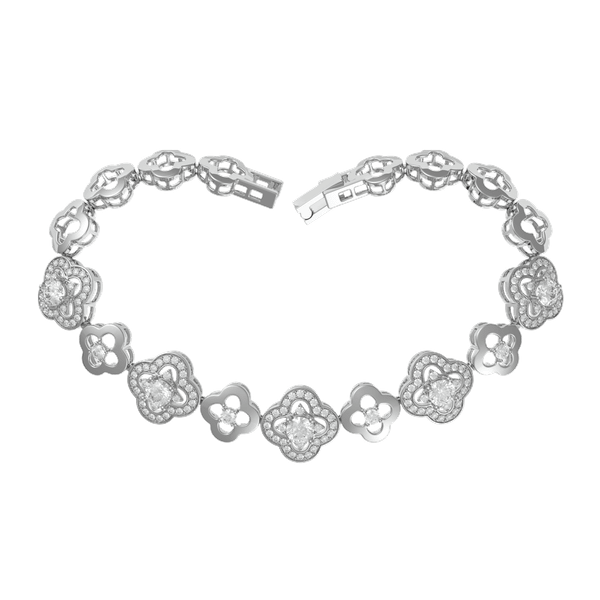 Lắc đính đá CZ vàng 10K Delighting 2C