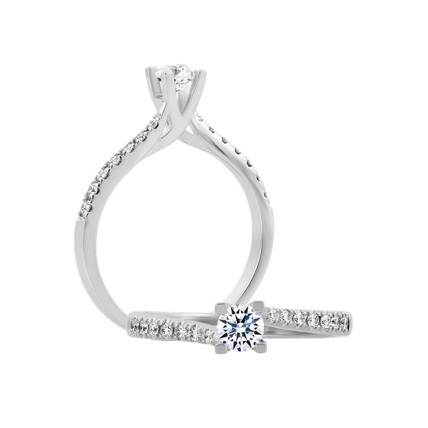 Nhẫn nữ kim cương tấm vàng 14K Enriching N 2C