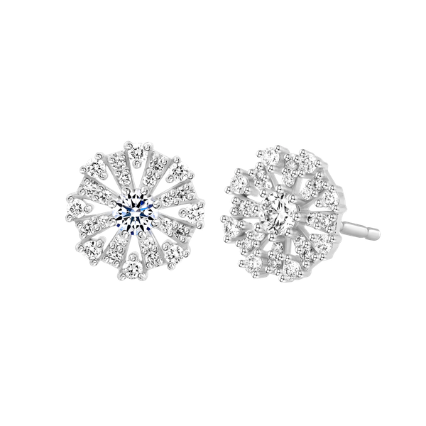 Hoa tai kim cương viên vàng 14K Vanna