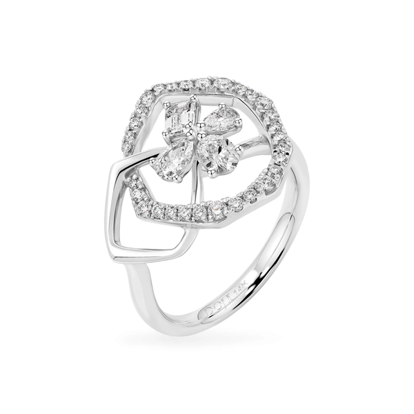 Nhẫn nữ kim cương viên vàng 14K Jena A118 TD