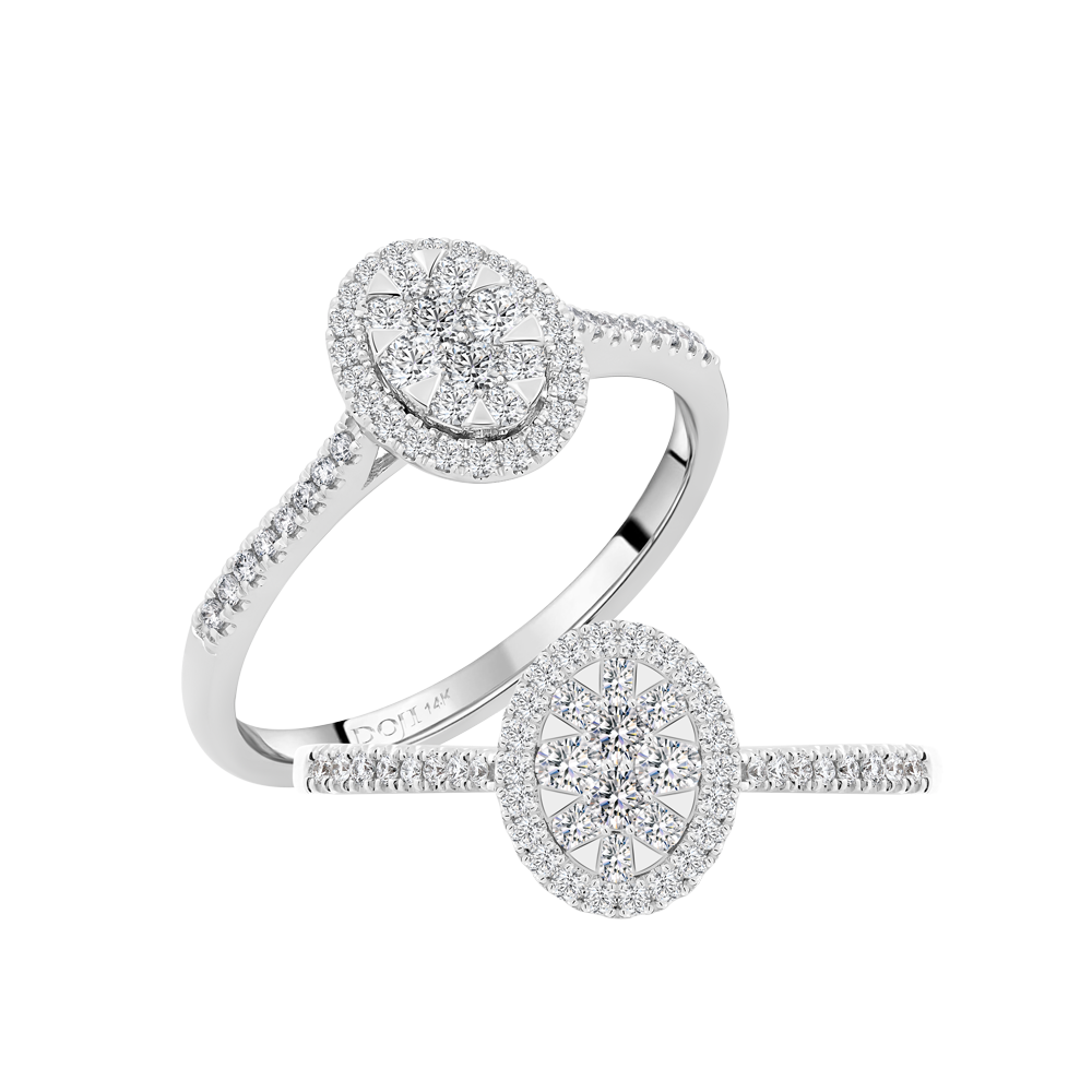 Nhẫn nữ kim cương viên vàng 14K Jena A502 TD