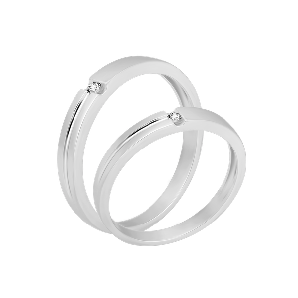 Nhẫn cưới nam kim cương viên vàng 14K Regularly M