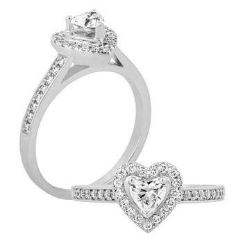 Nhẫn nữ kim cương viên vàng 14K Elysia HR 3C