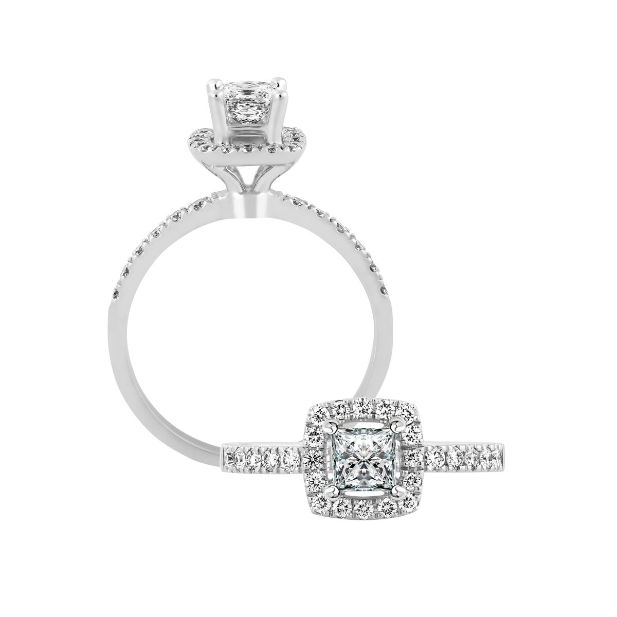 Nhẫn nữ kim cương viên vàng 14K Soledad PR 1C