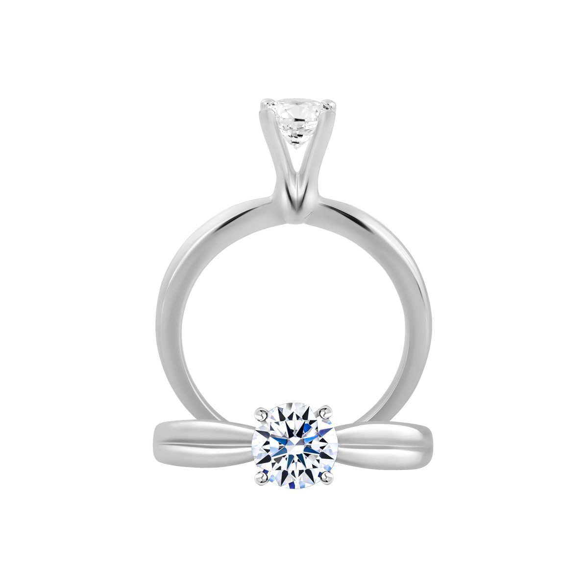 Ổ nhẫn nữ đính đá CZ vàng 14K Ginza N 3C