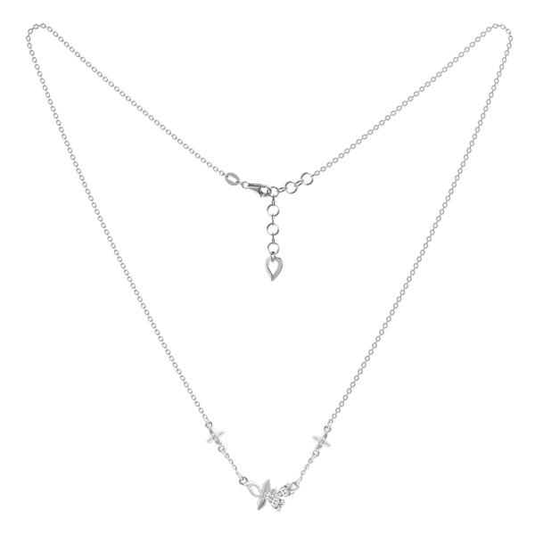 Dây liền mặt đính đá CZ vàng 18K Fiony