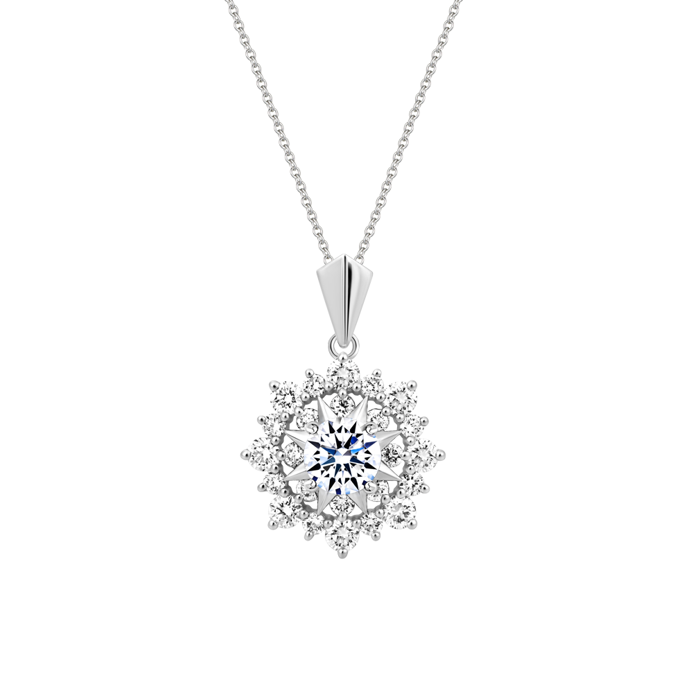 Mặt kim cương tấm vàng 14K Belani 3C