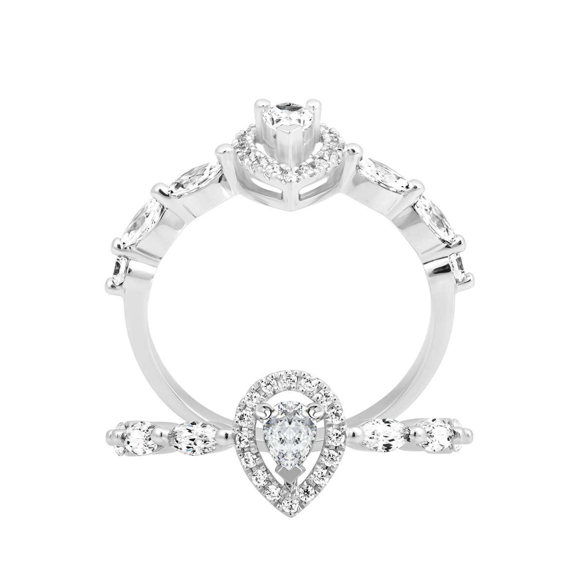 Nhẫn nữ đính đá CZ vàng 18K Dowsing PE