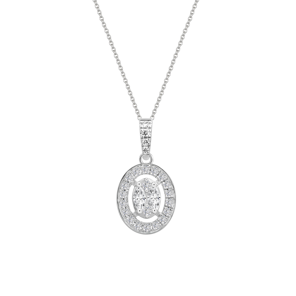 Mặt kim cương viên vàng 14K Ellipse TD