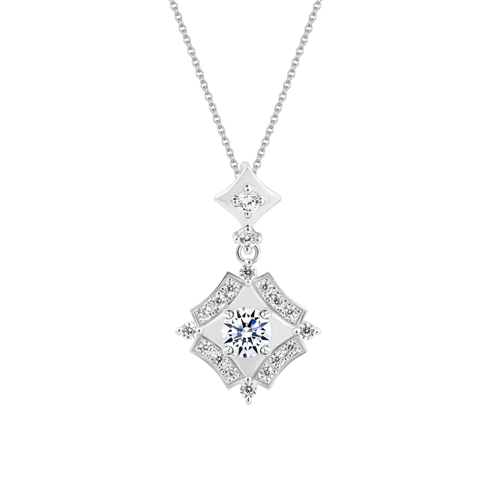 Mặt đính đá CZ vàng 14K Plain N 2C