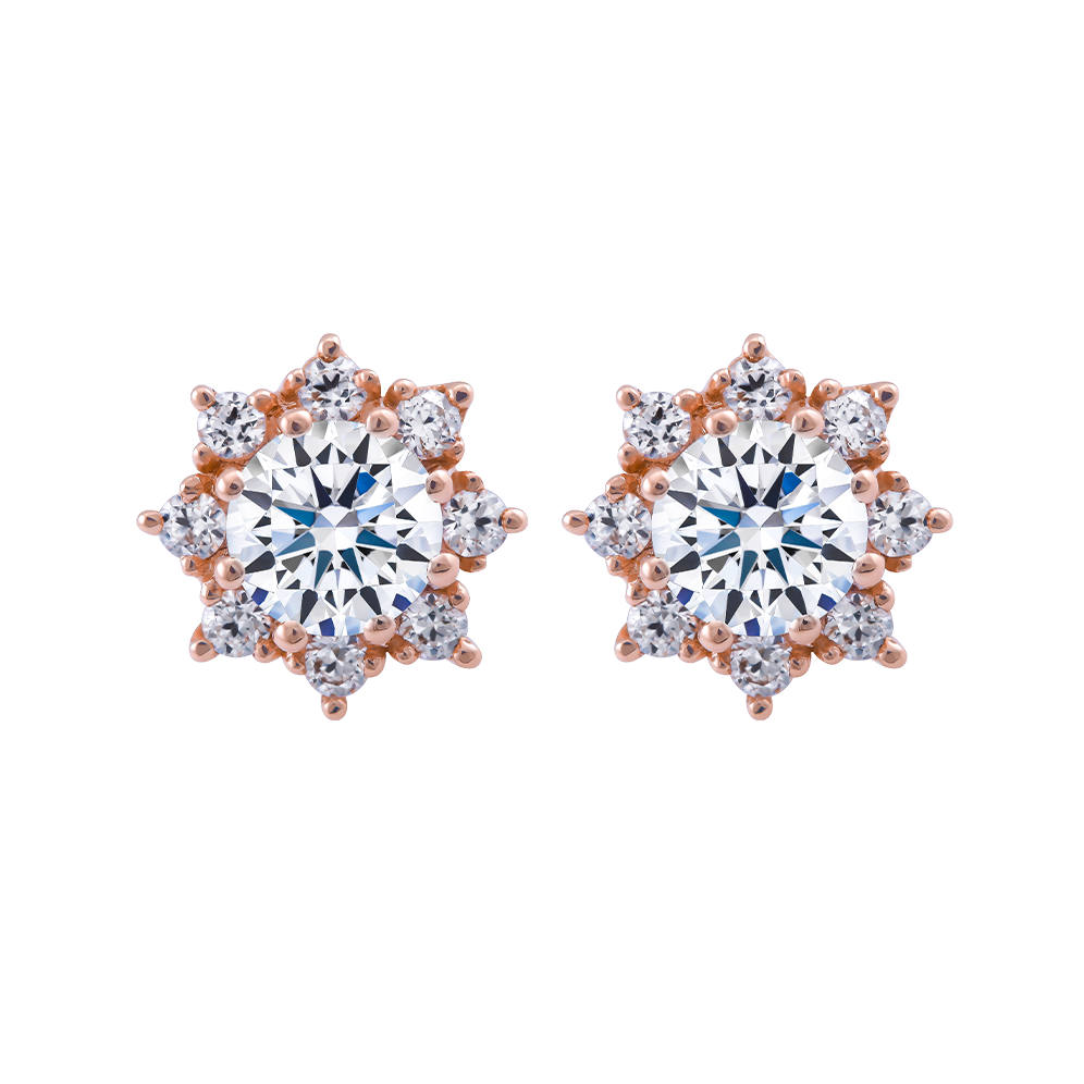 Hoa tai đính đá CZ vàng 10K Elissa NS 3C GVER0079027