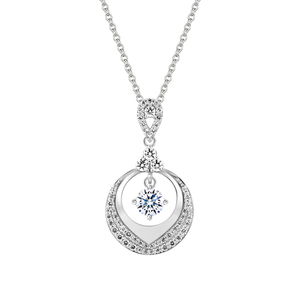 Mặt đính đá CZ vàng 14K Amusing 5C