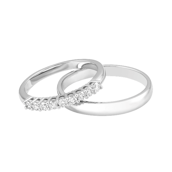 Nhẫn cưới nữ kim cương viên vàng 18K Promise You F