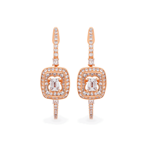 Hoa tai kim cương viên vàng 18K Jena A644 TD